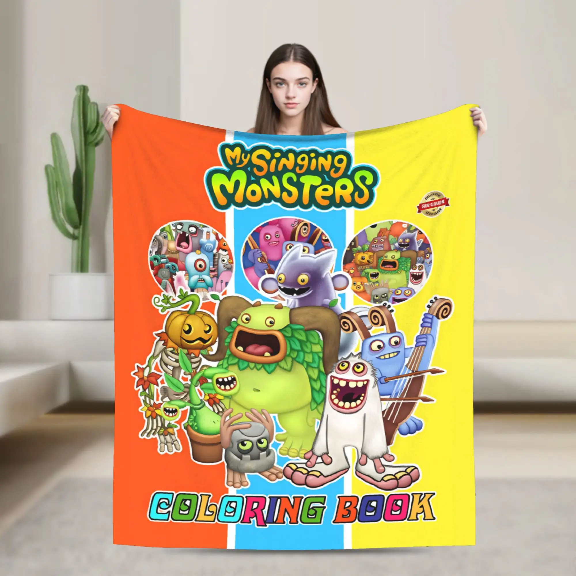 My Singing Monsters Blankets Quality Cozy  Throw Blanket Winter Travel Office Bedroom Trend Bedspread