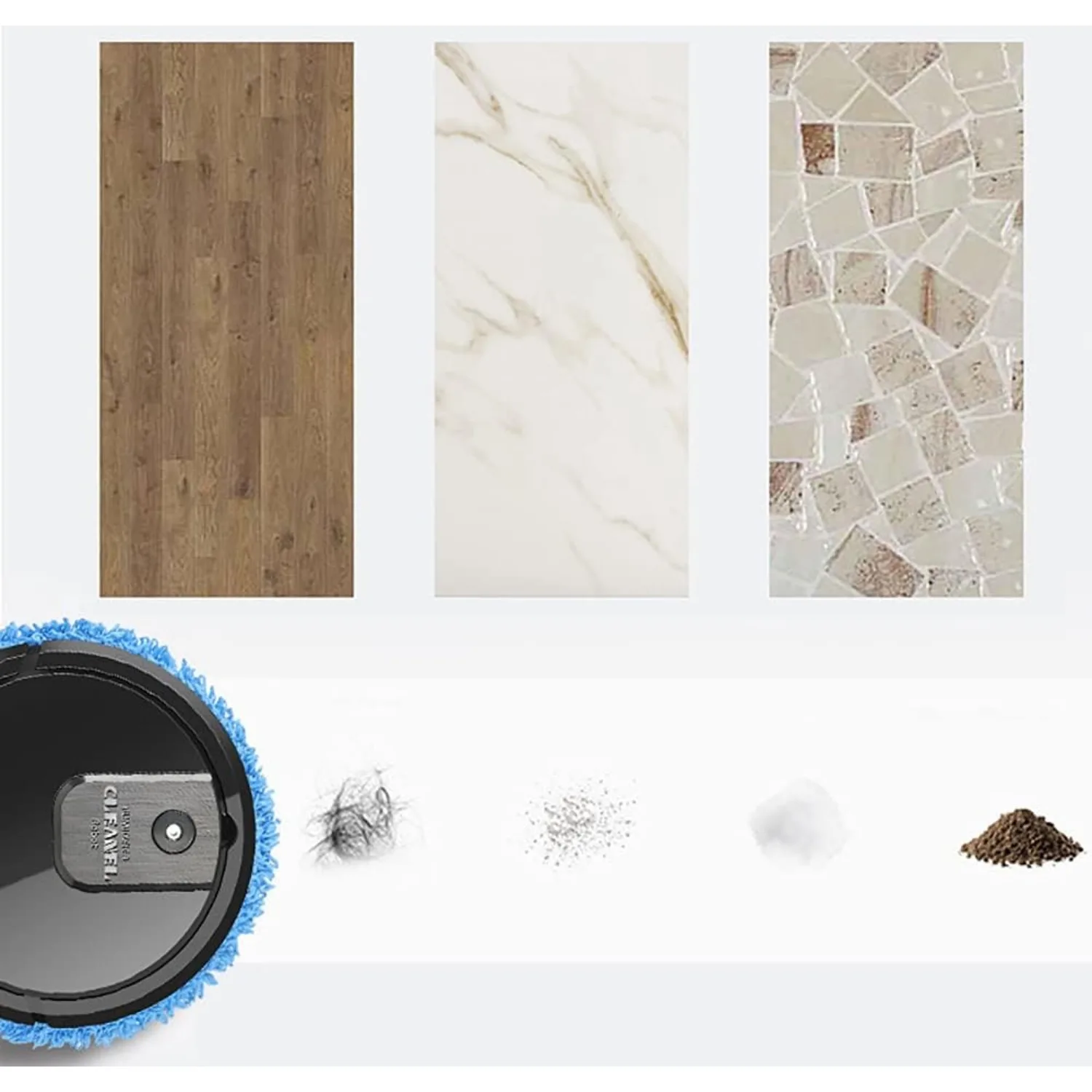 Robot Vacuum Cleaner,Intelligent Vacuum Cleaner with Wiping Function, Smart Dynamic Navigation for Pet Hair, Floors, Hard Floors