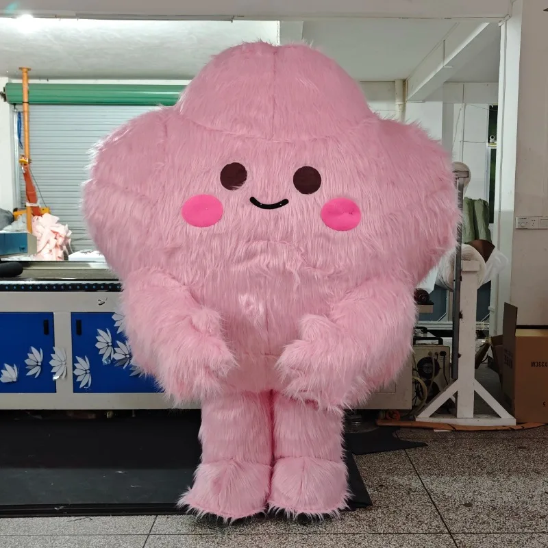 

2m/2.6m Inflatable Pink Sakura Mascot Costume Adult Wearable Walking Cherry Blossom Flower Cartoon Doll for Halloween Event Show
