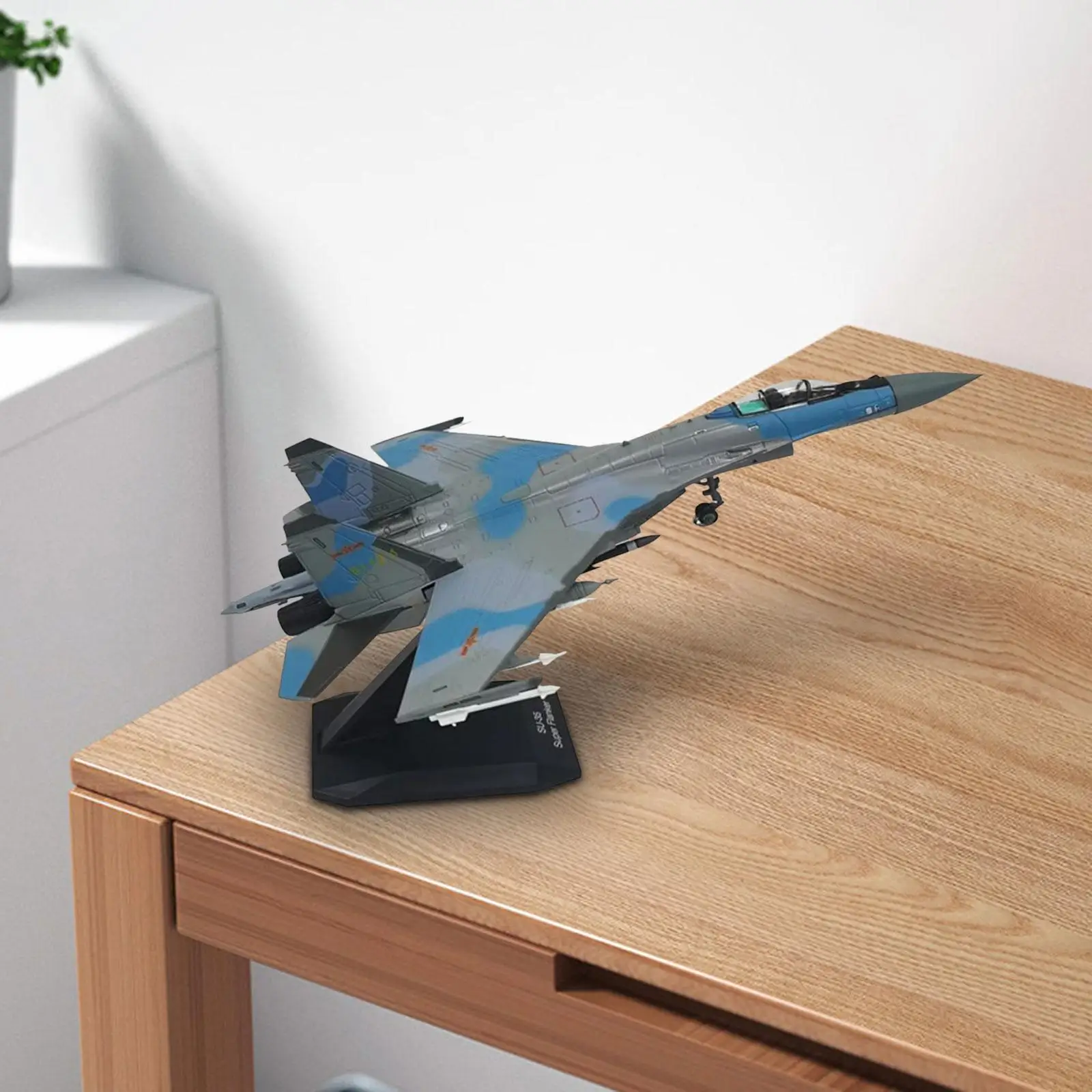 1/100 Plane Model Gifts Aviation Model Desktop Display with Stand Fighter