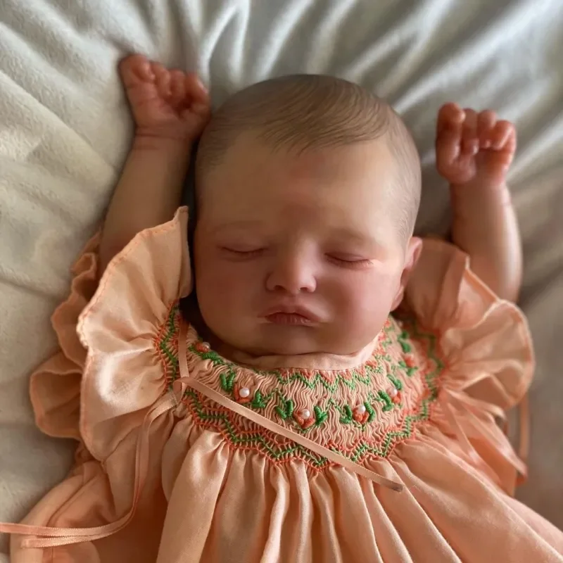

20 Inch Rosalie Reborn baby Finished Handmade Bebe Reborn Doll 3D Painted With Vascular veins Handmade Lifelike Newborn Baby