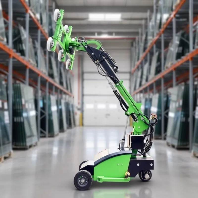 Mobile Glass Vacuum Lifting Equipment Electric Glass Panel Handling Machine for Curtain Wall and Window Installation