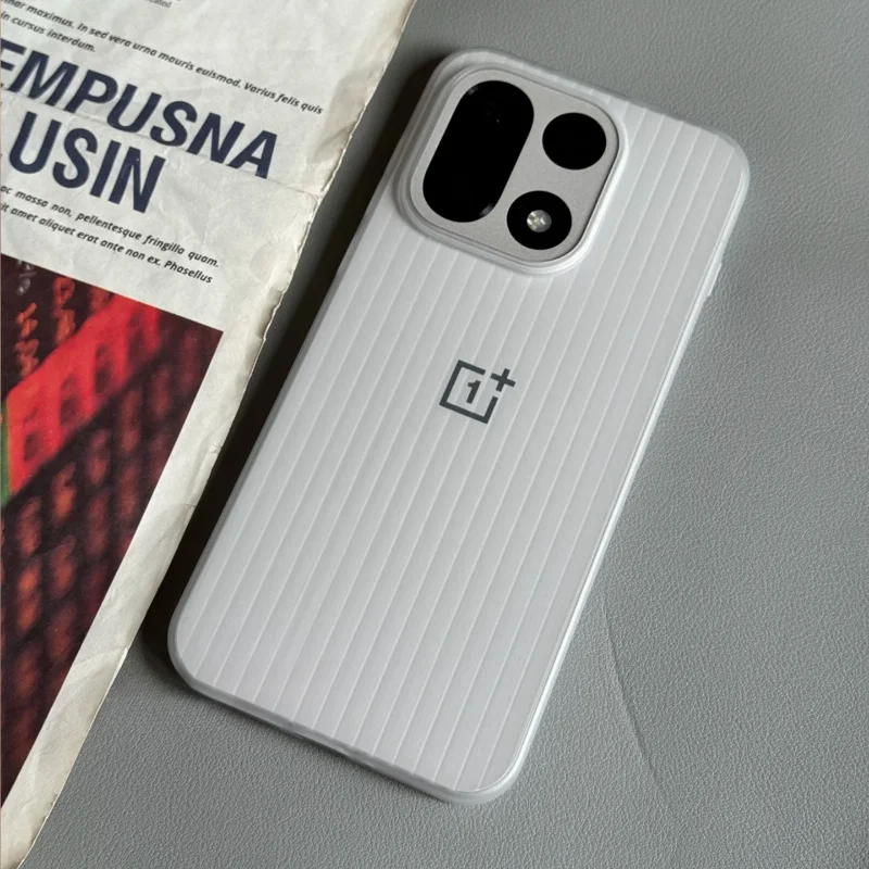 For OnePlus 15 Case New Corrugated Stripe Ultra-thin Frosted Cover For OnePlus 15 Shockproof Bumper Funda