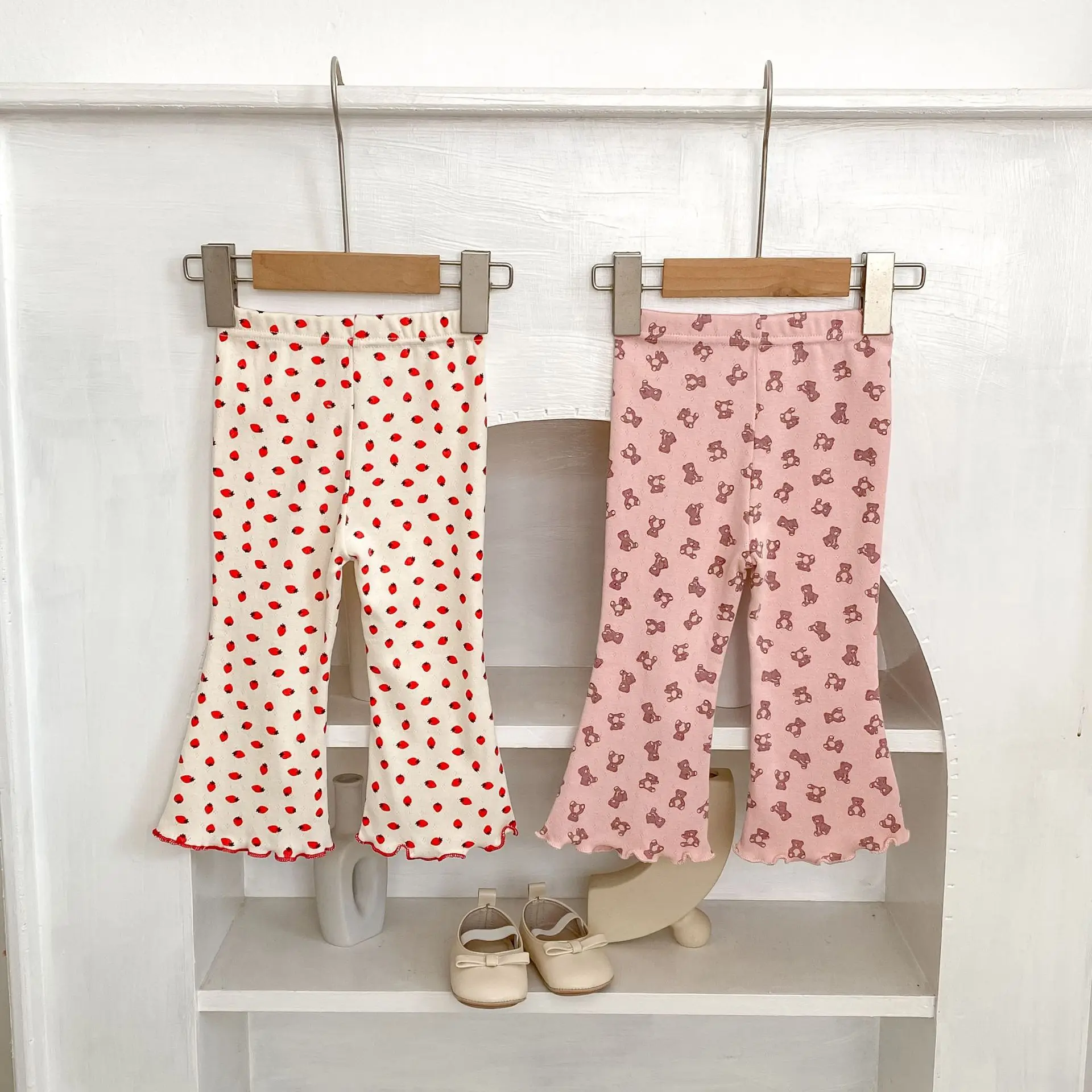 

2025 Autumn New Baby Girl Leggings Cotton Kids Girls Flared Trousers Cotton Infant Casual Pants Fashion Kids Clothes