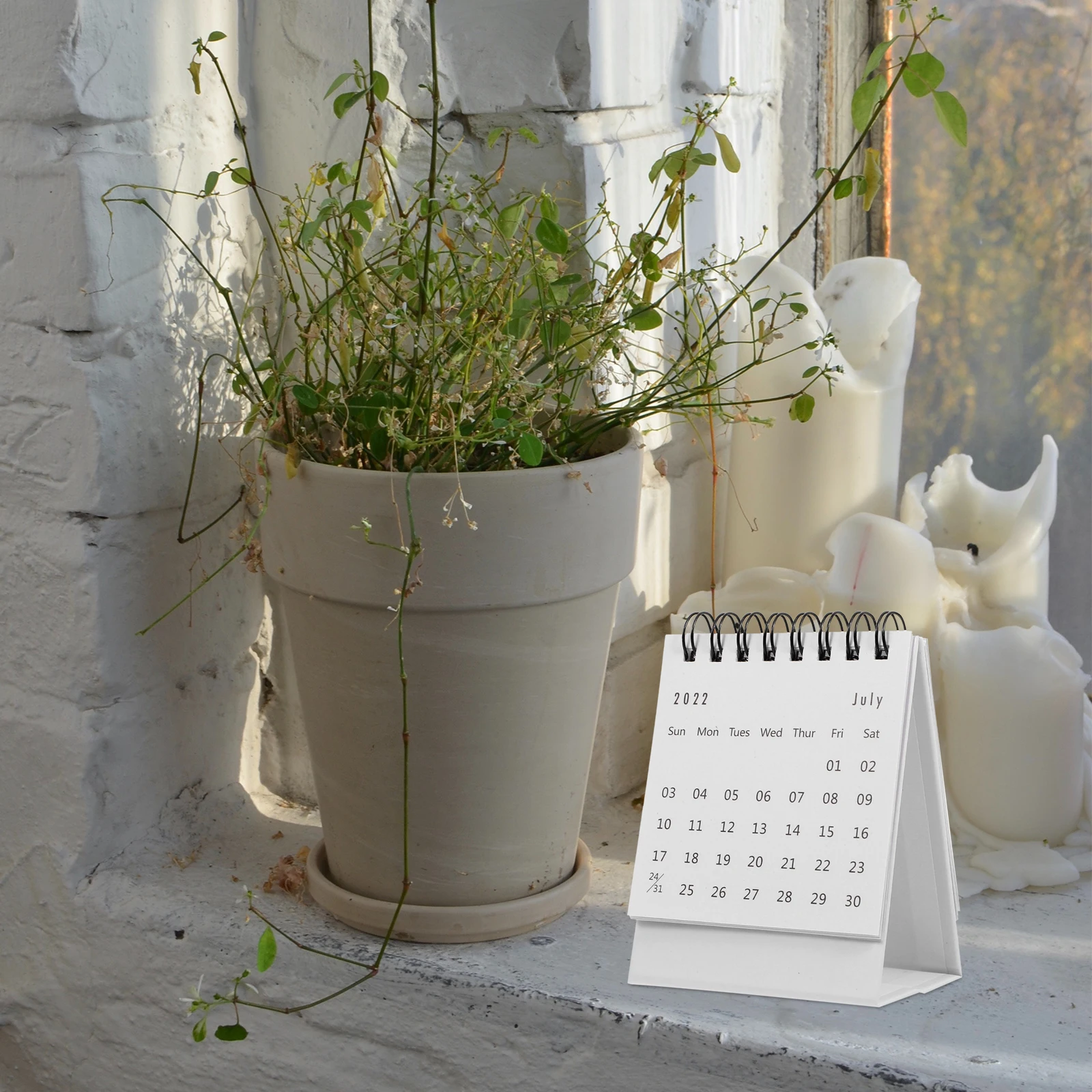 

Mini Calendar Note Desk Calander Home Pocket Portable Office Supply Pvc Decorative