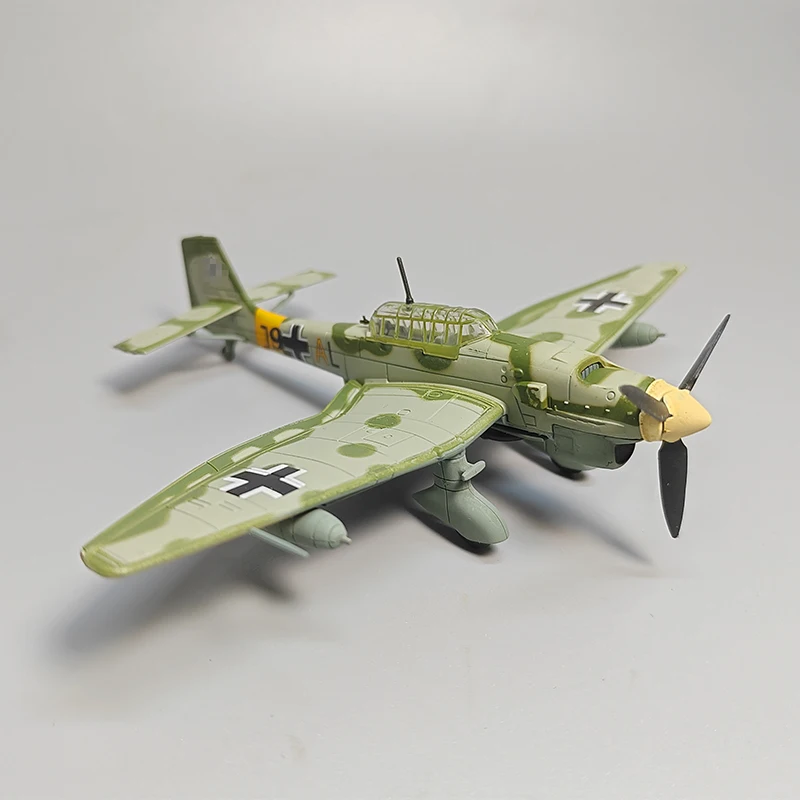 1:100 Scale WWII German JU87 Fighter Jet Military Aircraft Model Diecast Alloy Classic Toy Souvenir Ornament Gift Static Display