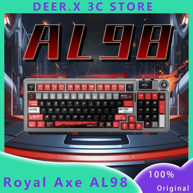 

Royal Axe AL98 Magnetic Axis Keyboard Customized Mechanical Keyboard Three Mode Wireless Bluetooth E-sports Game Keyboard