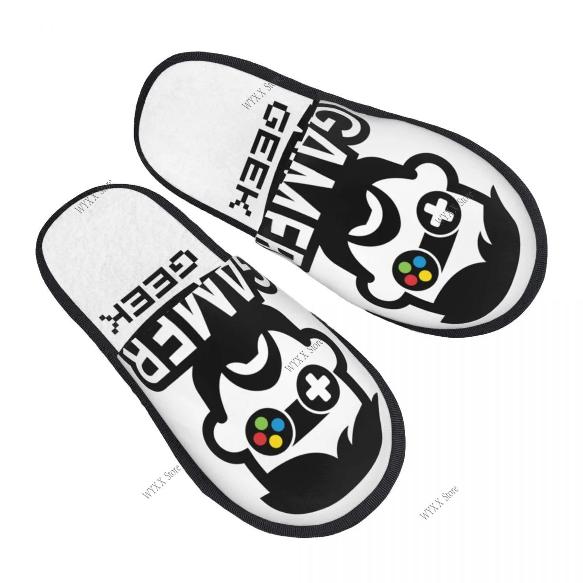 Fur Slipper For Women Men Fashion Fluffy Winter Warm Slippers Gamer Controller House Shoes
