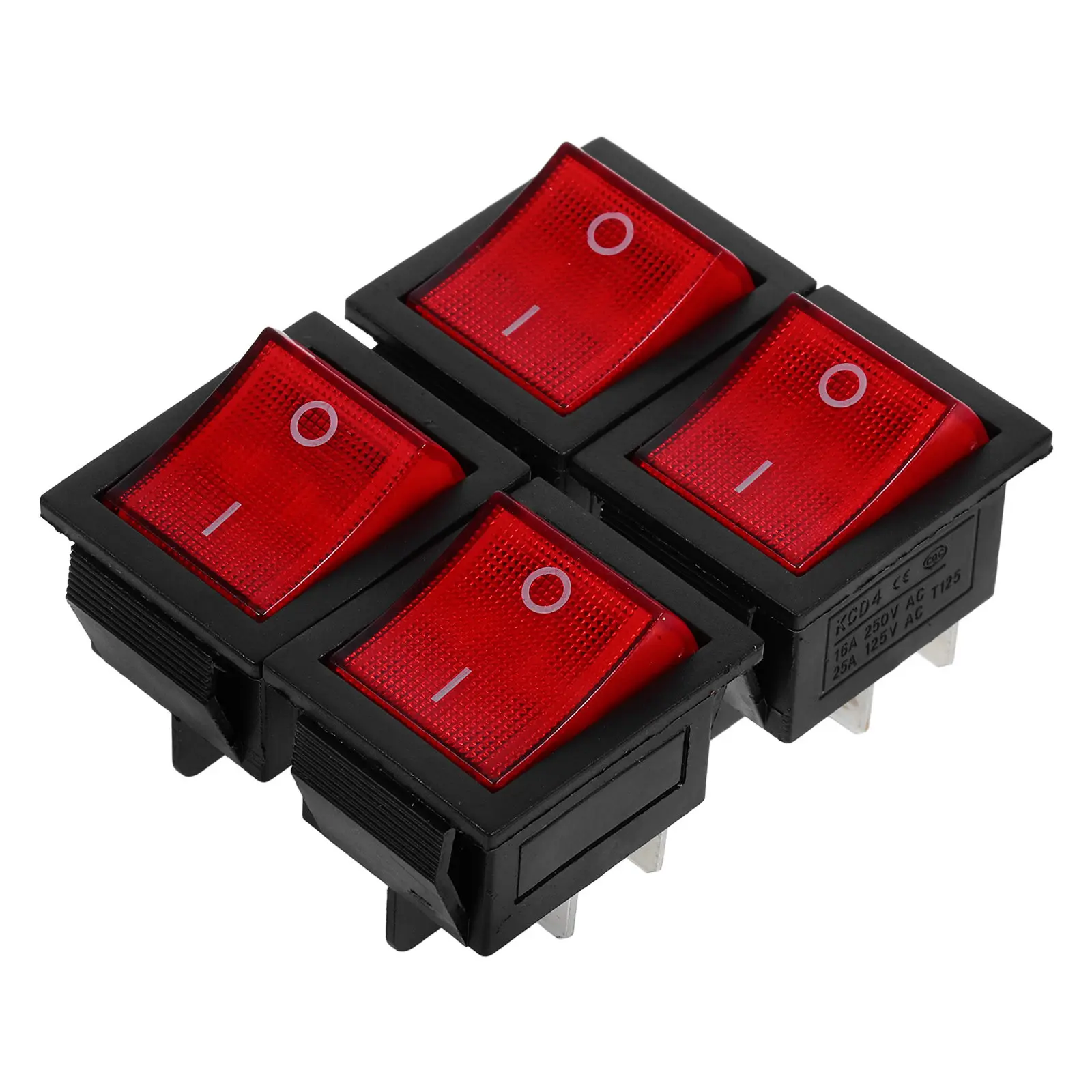 4Pcs Rocker Switch High-Performance Easy Install Generator Control Panel Engine Switch Essential Generator Replacement
