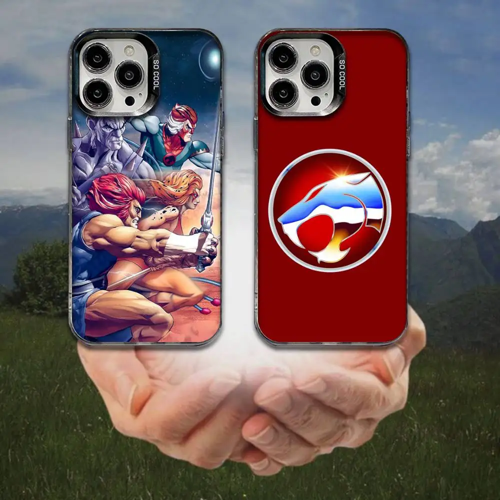 

T-ThunderCatsS Cartoon Phone Case For iPhone 16,15,14,13,12,11,8,7,Pro,Max,Plus,Mini,XS,SE Anti Fall Black Matte Hard