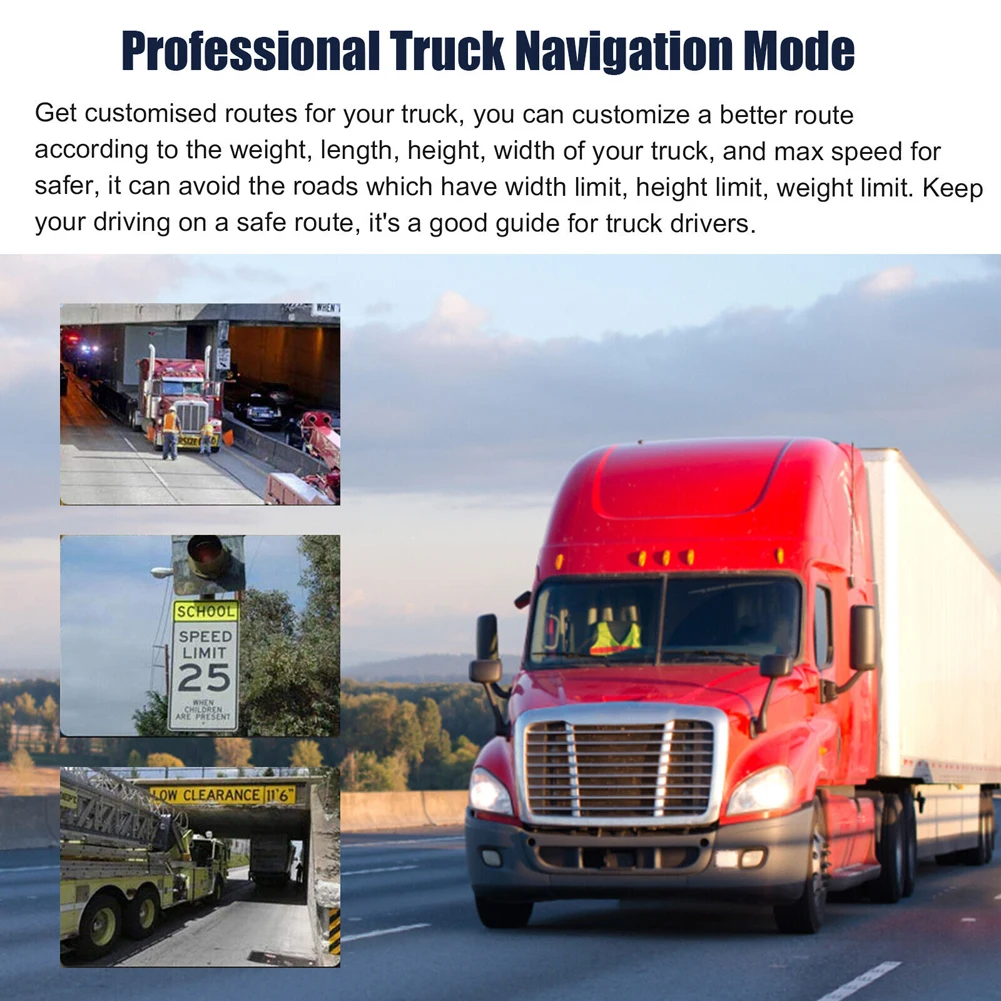 Car GPS Navigator 256MB+8G 7 Inch HD Car GPS Navigation Built-in Speaker Sat Nav Touch Screen Australia North America Europe Map