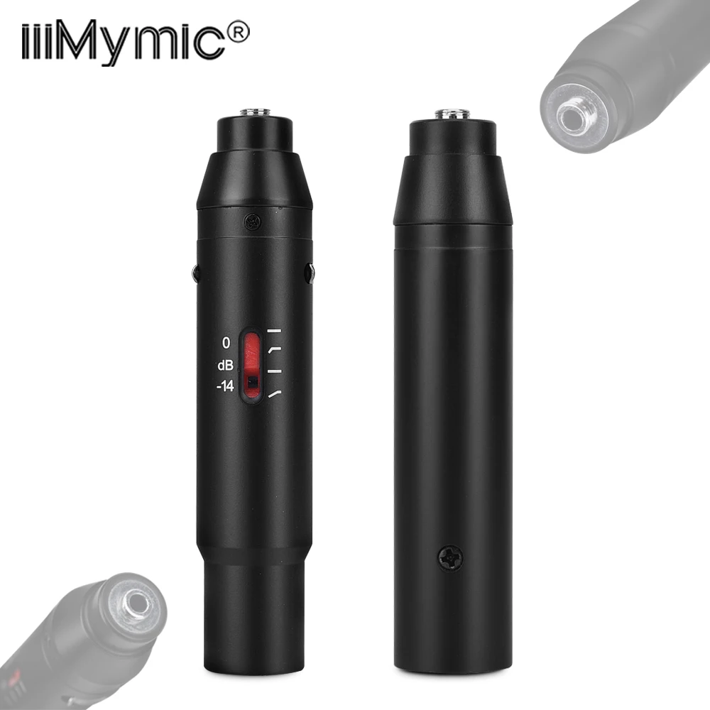 

iiiMymic 48V Phantom Power Adapter XLR Male For Sennheiser 3.5mm Jack Lavalier Lapel Headset Microphone Musical Instrument Mic