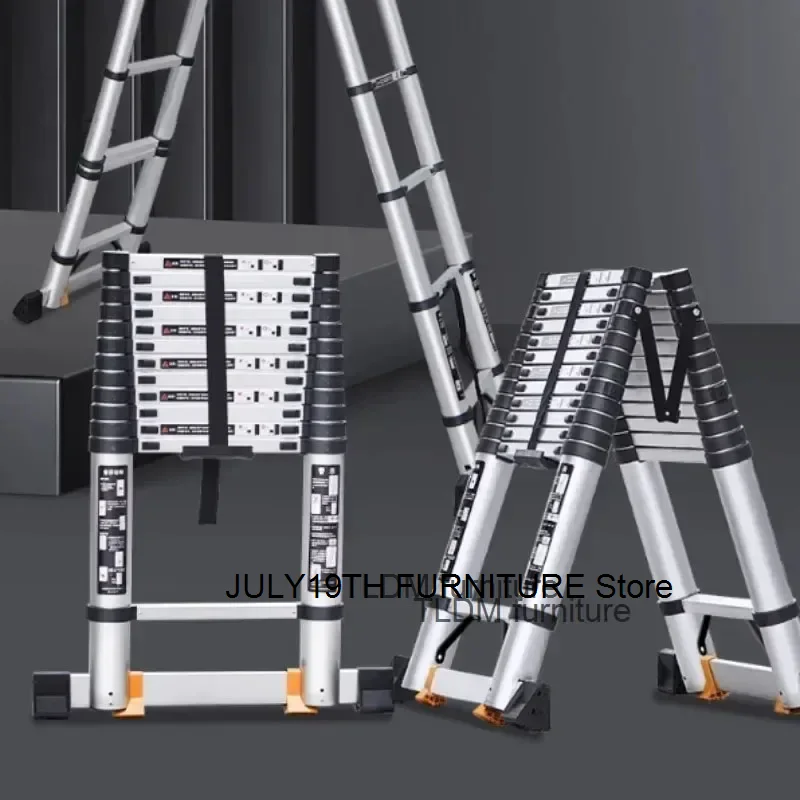 

Multi-functional Ladder Household Folding Thickened Aluminum Alloy Telescopic Ladders Herringbone Stairs Engineering Ladder T