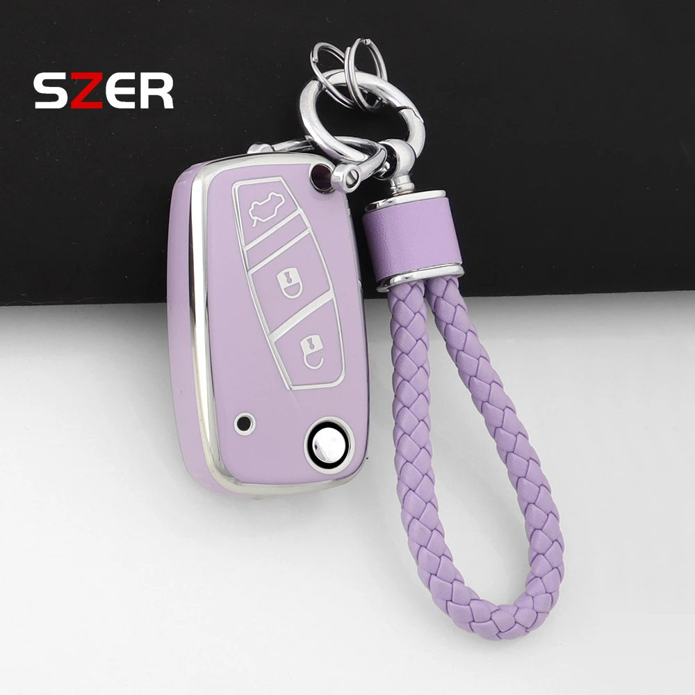 

New TPU Car Remote Key Case Cover For FIAT 500 Panda Idea Stilo Ducato Punto Bravo Grande Minibus Doblo Protected Keychain Fob