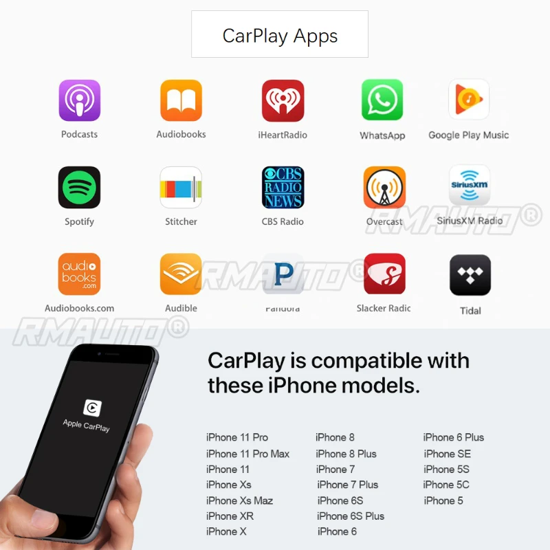 نظام RMAUTO اللاسلكي Apple CarPlay NBT CIC لسيارات BMW 6 Series F06 F12 F13 2010-2016 Android Auto Mirror Link AirPlay الكاميرا الخلفية #6