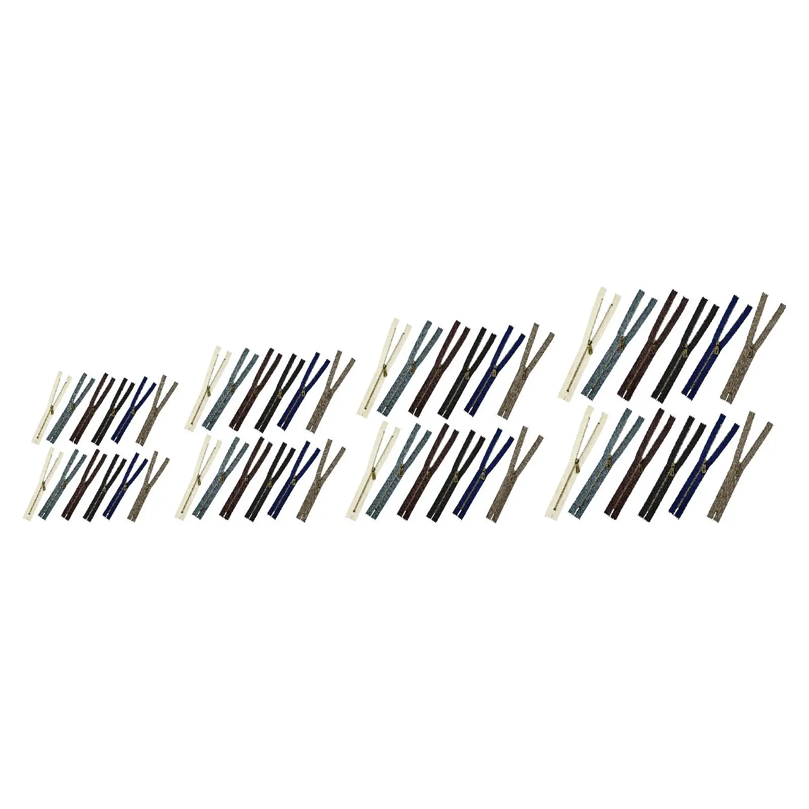 

12x Replacement Metal Zippers Multifunctional Accessories Nylon Replace Parts for Sewing Crafts Pocket Clothes Purse Dresses