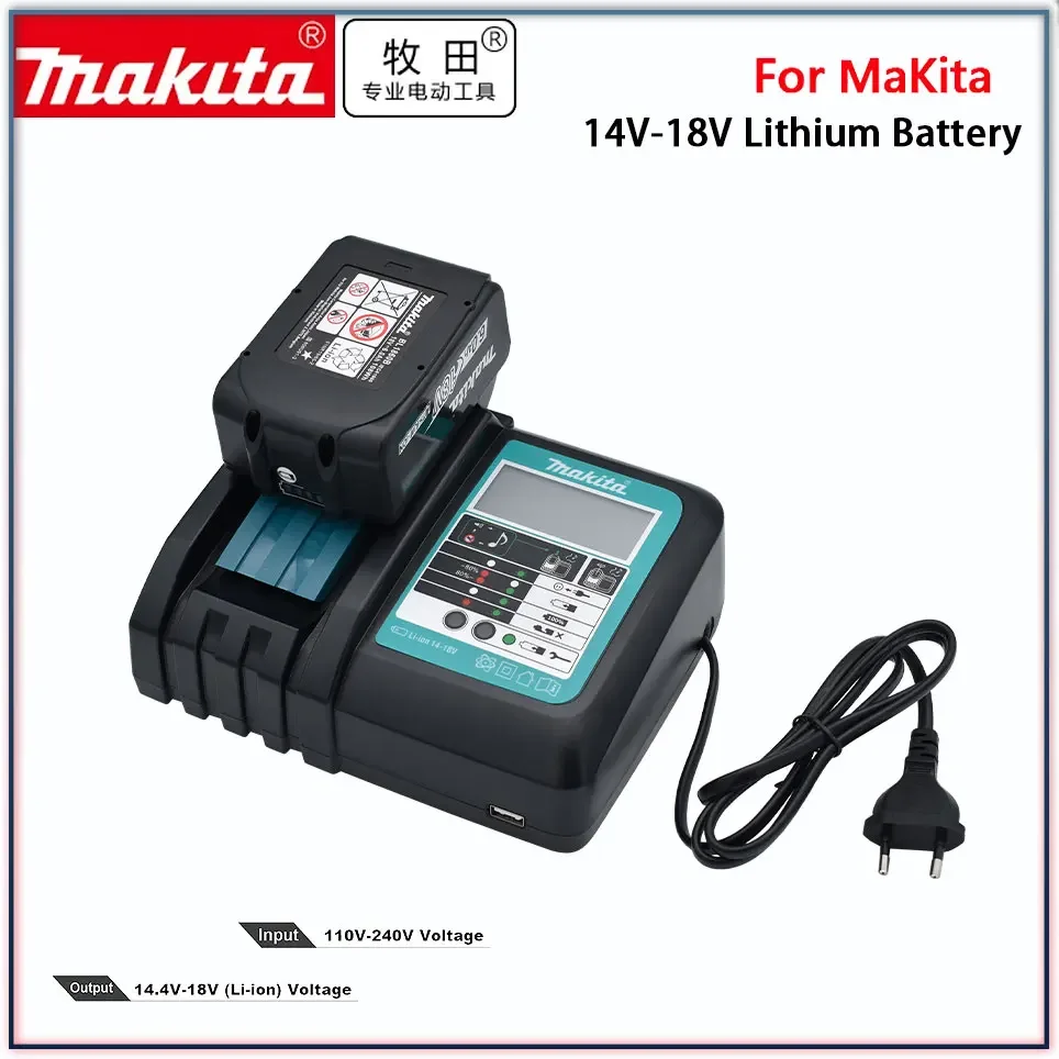 

18VRC Battery Charger Makita 3A 6A 14.4V 18V Bl1830 Bl1430 BL1860 BL1890 Tool Power Charger USB Prot 18VRF Cooling Fan