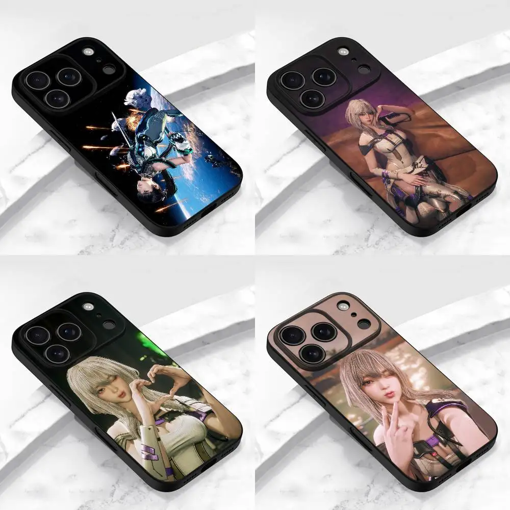 

Game Girl S-Stellar Blade Phone Case For iPhone 17,16,15,14,13,12,11,Pro,Max,Plus,E,Air,Mini Protective Black Cover