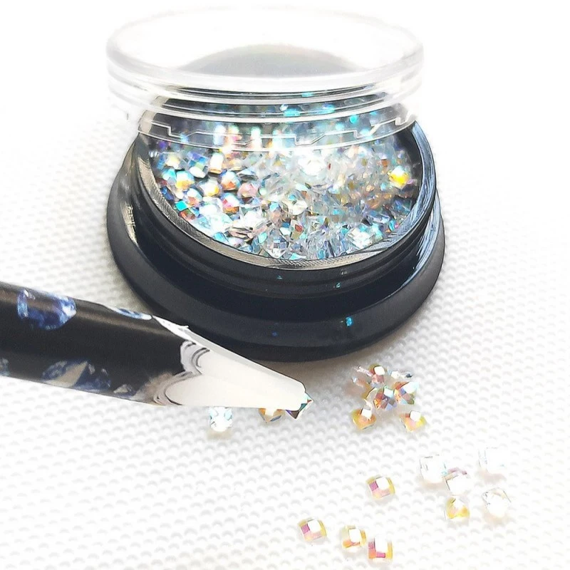 1/3/5/10 Stück Nagelkunst-Dotting-Stift, Strass-Picker, selbstklebender Wachsstift, kontaktloses Aufnahmewerkzeug für Edelstein-Accessoires – Detail 6