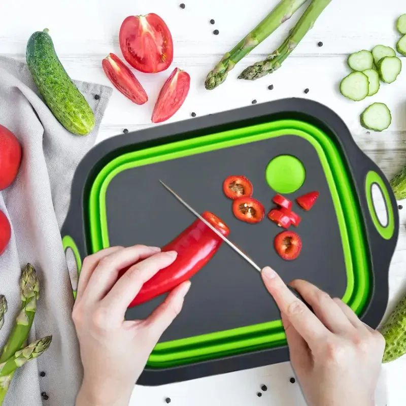 

Foldable Multi-Function Wash Basin with Cutting Board for Home Travel Outdoor Camping