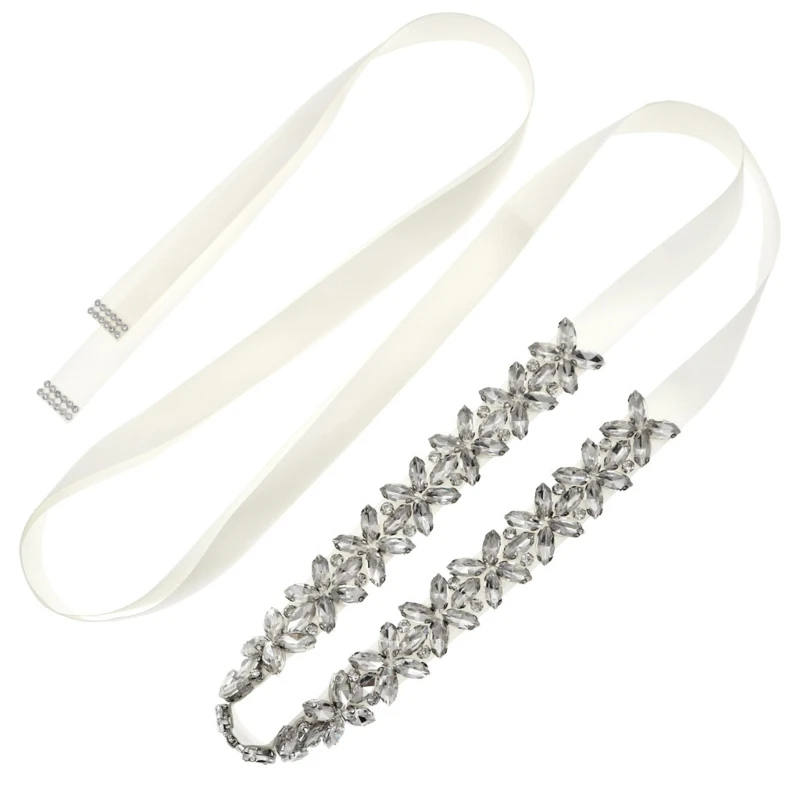 

Elegant Crystal and Rhinestones Wedding Belt Bridal Sash for Formal Occasion Dropship