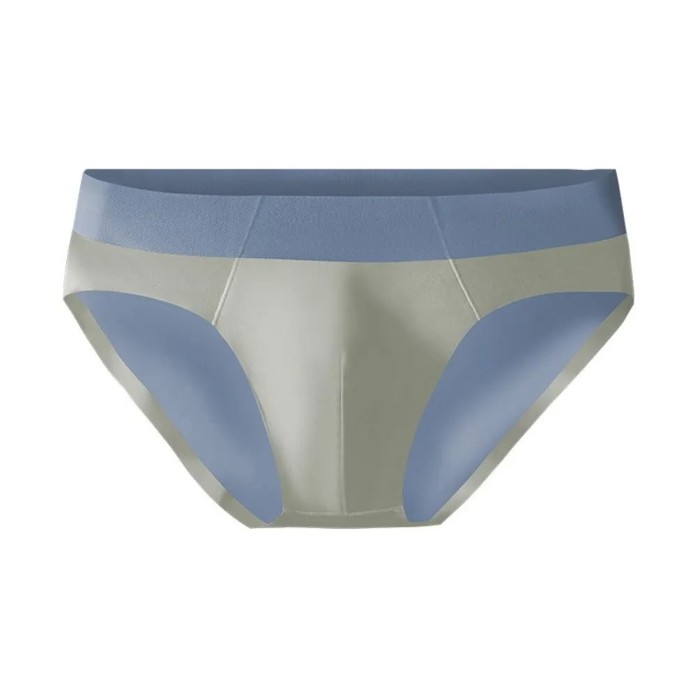 Ice Silk Men Ice Silk Briefs Underpants Double-faced Fabric Male Thin Triangle Panties Breathable Quick Dry Seamless Underwear