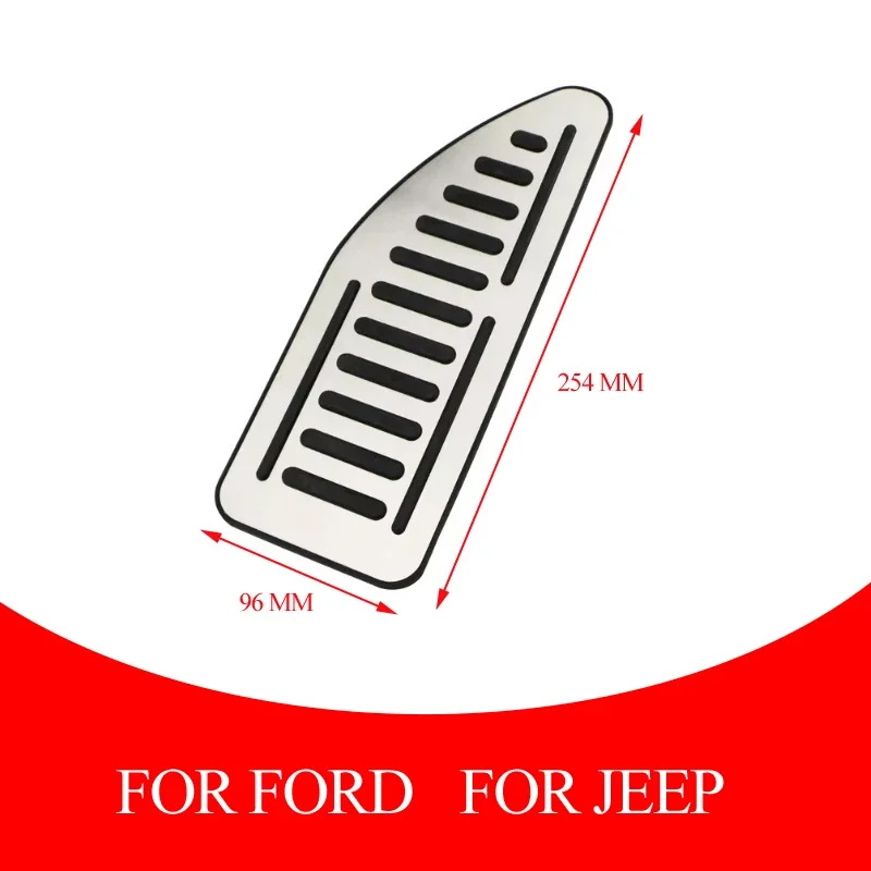 Pedales de Acero Inoxidable para Automóvil Ford Focus Fiesta Ecosport Mondeo S-Max para Jeep Compass, Accesorios de Protección para Pedales y Reposapiés