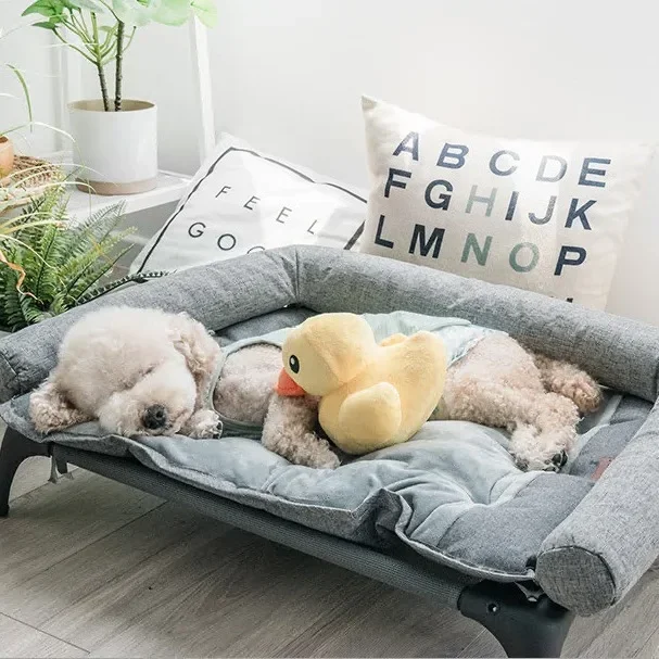 

For Dog Racing Bed Small Dog Nest Universal Foldable Small Teddy Dog Bed Off The Ground Mesh Cloth Bed Replacement