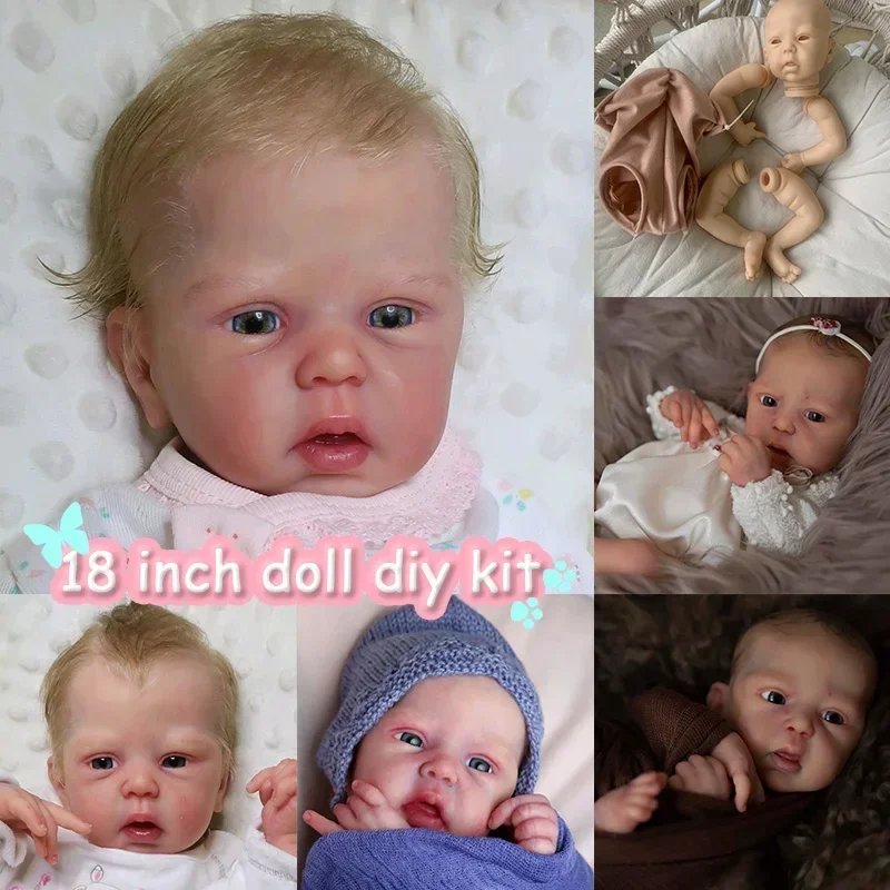 18inch Reborn Doll Kit Mindy Sweet Baby DIY bank Doll Parts Unfinished Doll