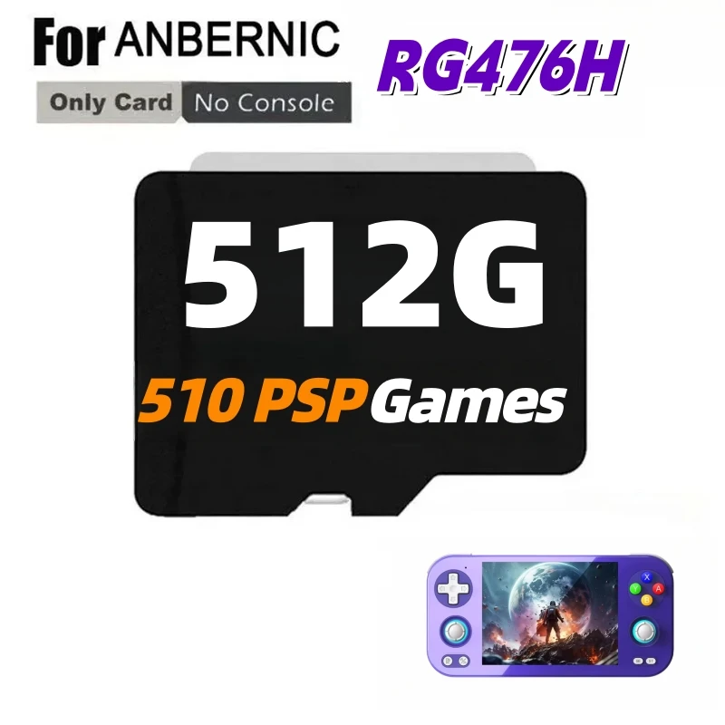 FOR ANBERNIC RG476H TF Card Portable PS2 Handheld Game Console Memory Card 80000 Games PS2 512G 256G 128G Game Card Gift