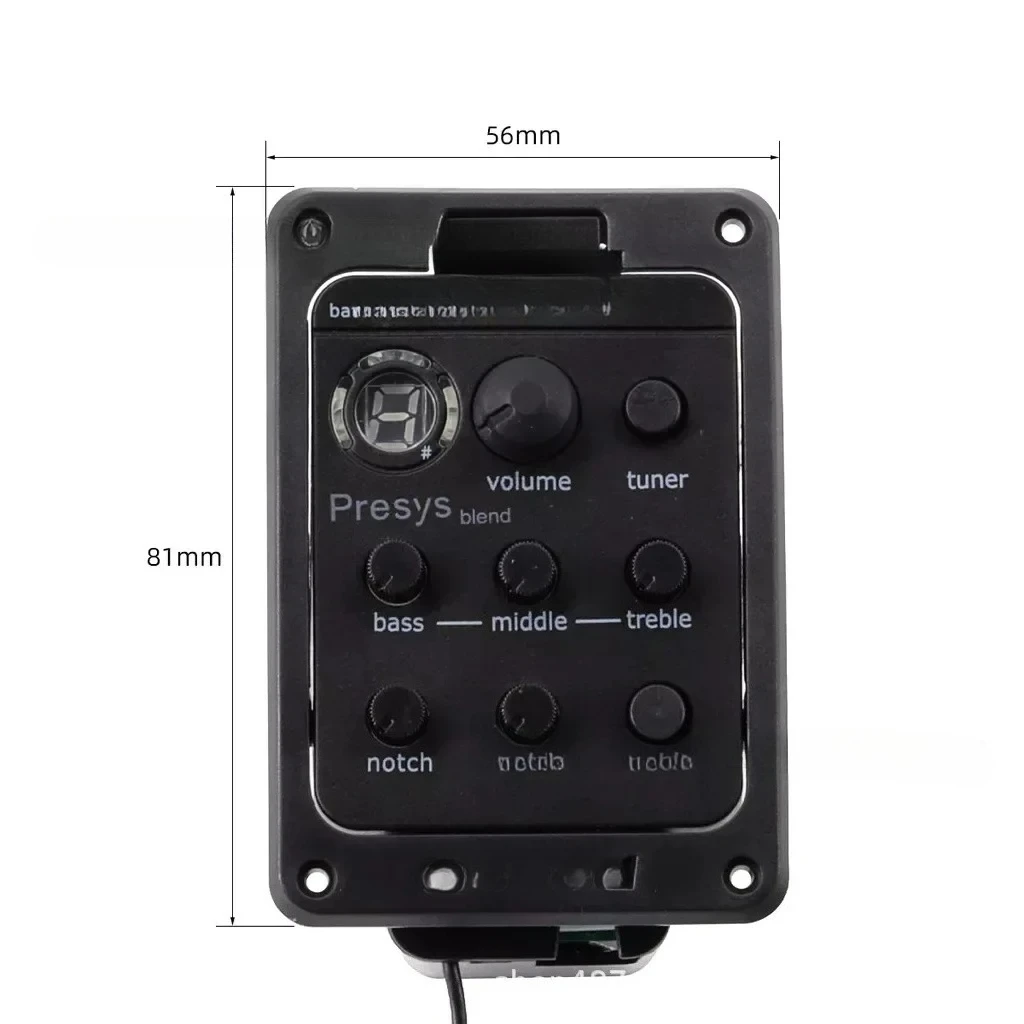 For Fisherman Guitar Pickup 301/201 Electric Box EQ Equalizer Folk LCD Tuner