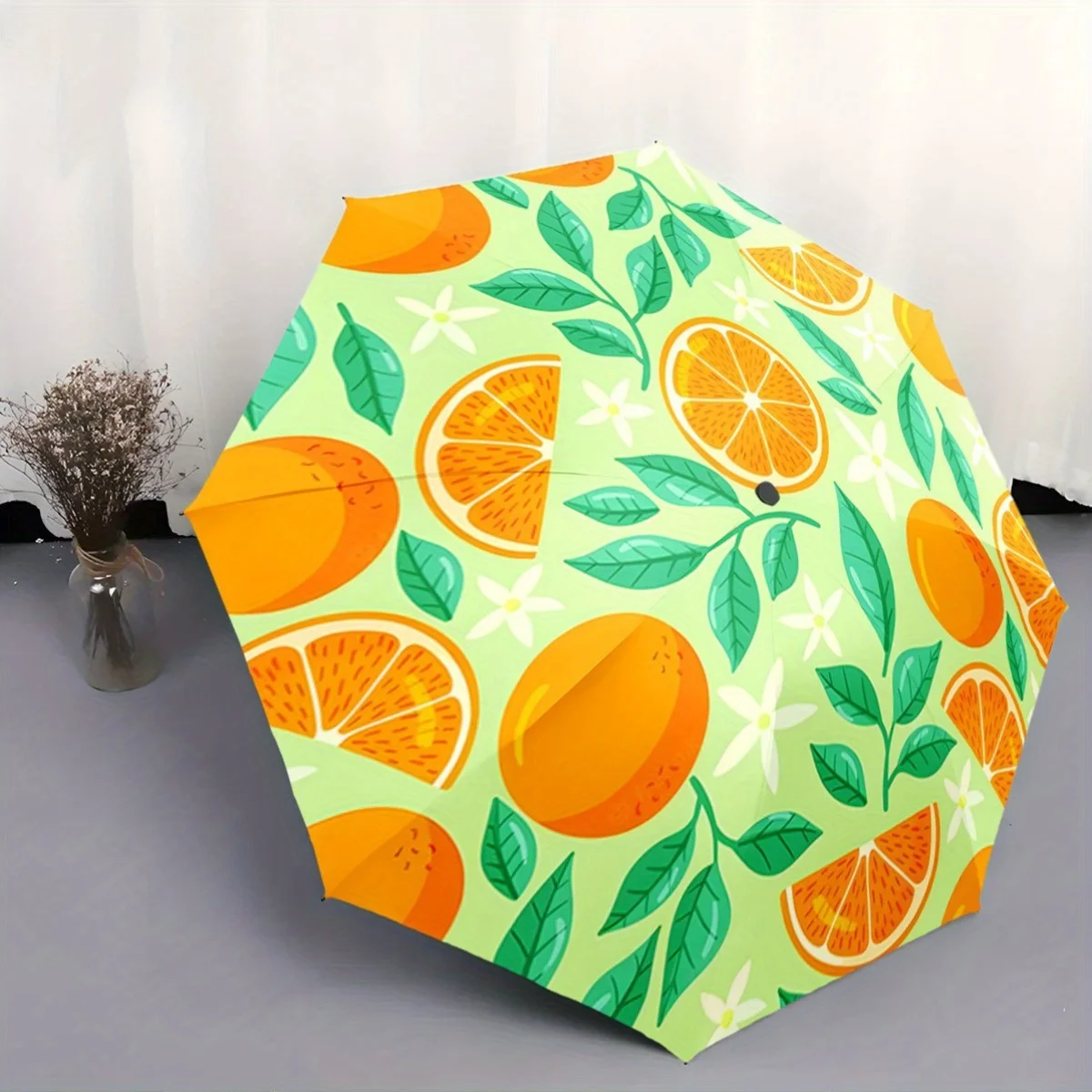 

Automatic Open/Close Umbrella with One-Touch Button - Compact Folding Umbrella, Lightweight Travel Umbrella with 8-Rib Strong