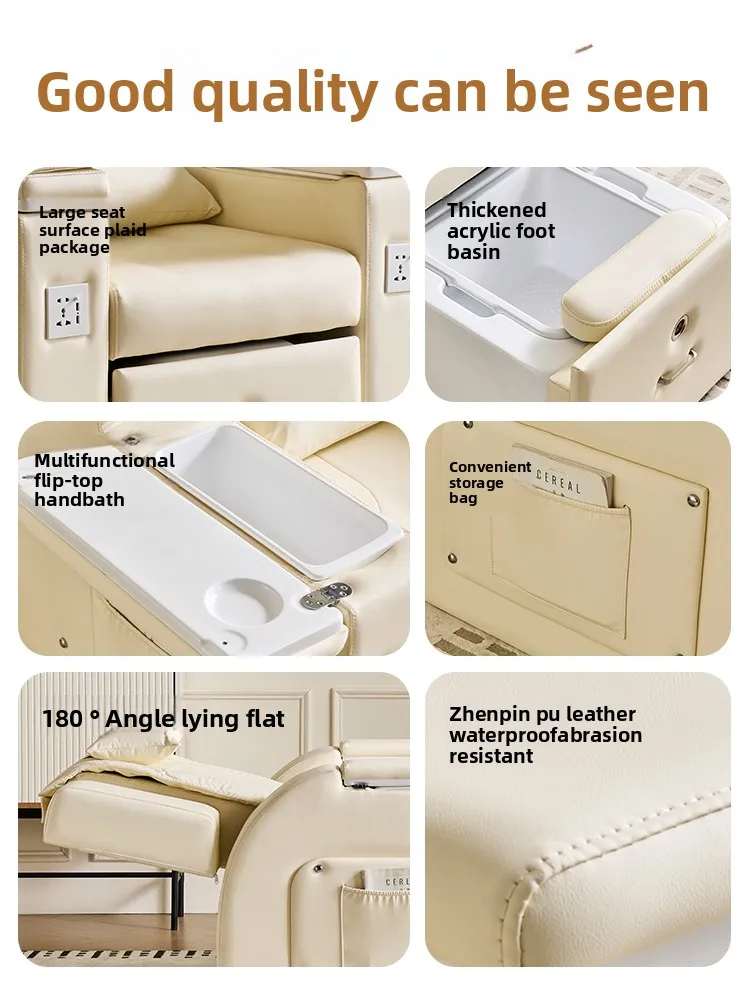 

ZZ Nail Salon Sofa Foot Bath Chair Electric Multifunctional Beauty Sofa Chair Foot and Nail Integrated