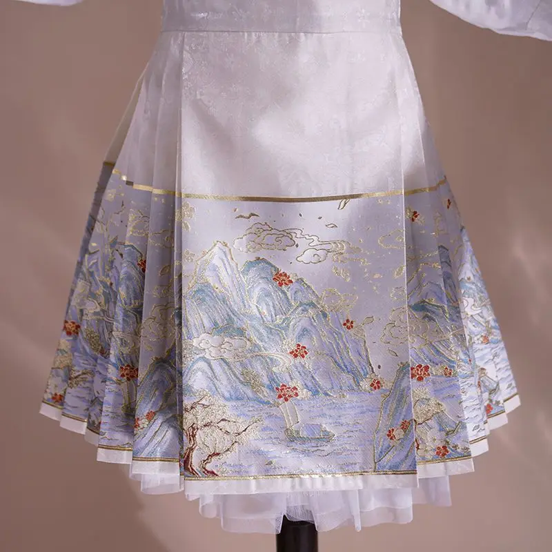 Summer 2025 Horse Face Skirt Women New Vintage Style Hanfu Chinese Style Tang Style Daily Skirt Woman