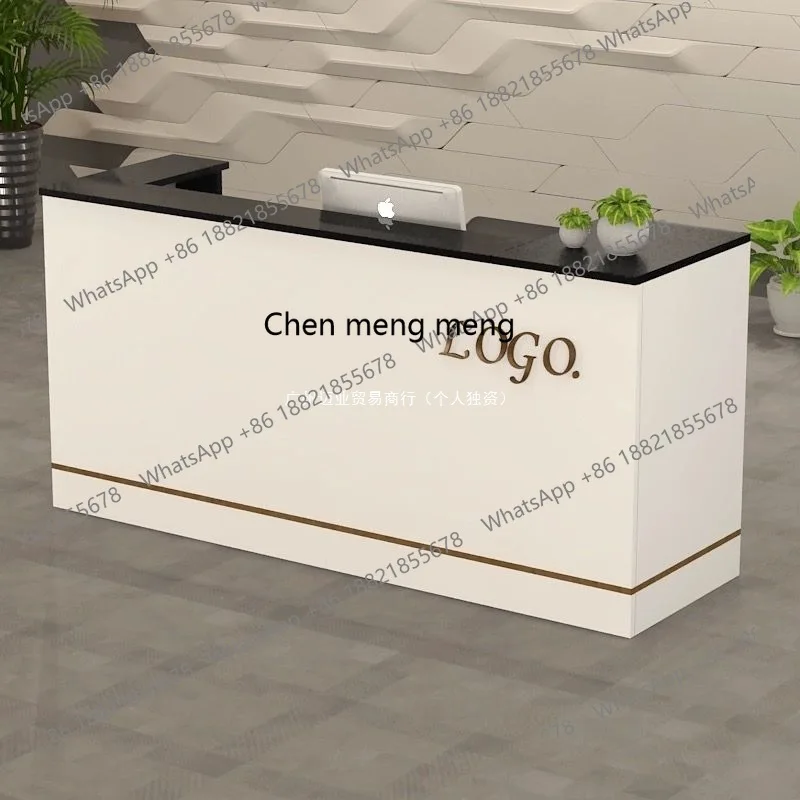 Bancone cassiere Semplice e moderno Negozio di abbigliamento Salone di bellezza Negozio di tè al latte Tavolo Reception del negozio