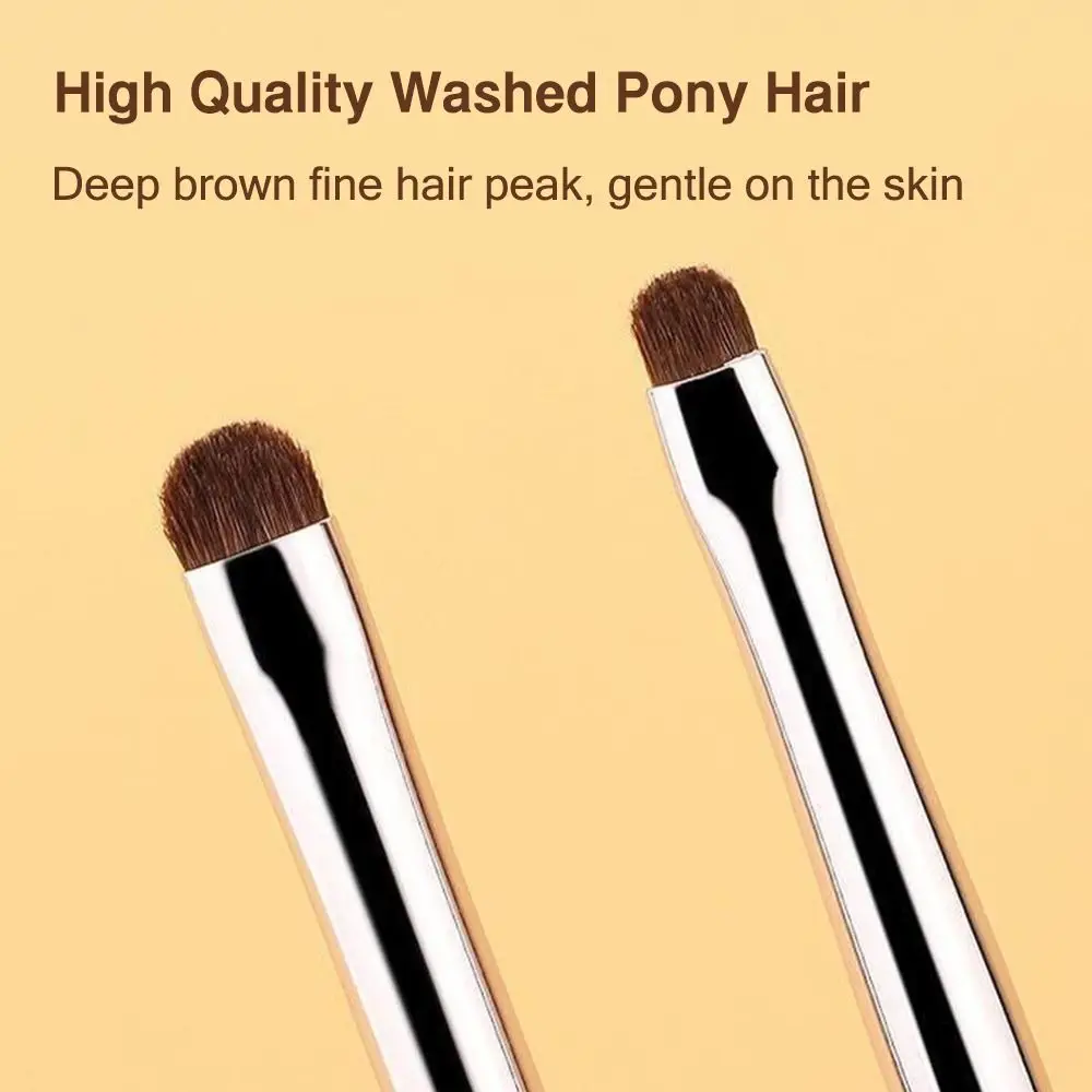 فرشاة مكياج للعين ذات شعر ناعم بمقبض بلاستيكي فرشاة مدببة صغيرة لتسليط الضوء على ظلال العيون/دودة القز النائمة/تحت العينين