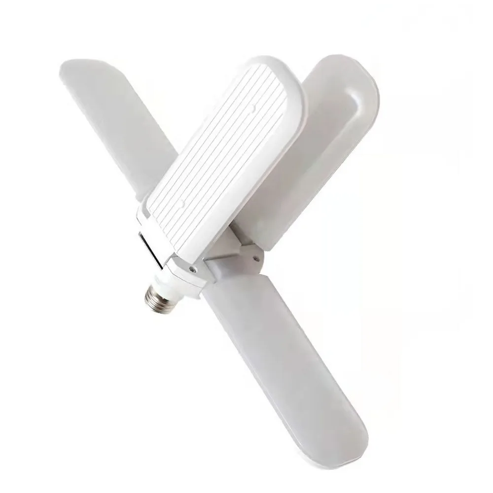 High Brightness 4 Blades Design LED Bulb 85-265V 60W LED Garage Light White Light 6500K Deformable LED Light Utility Room