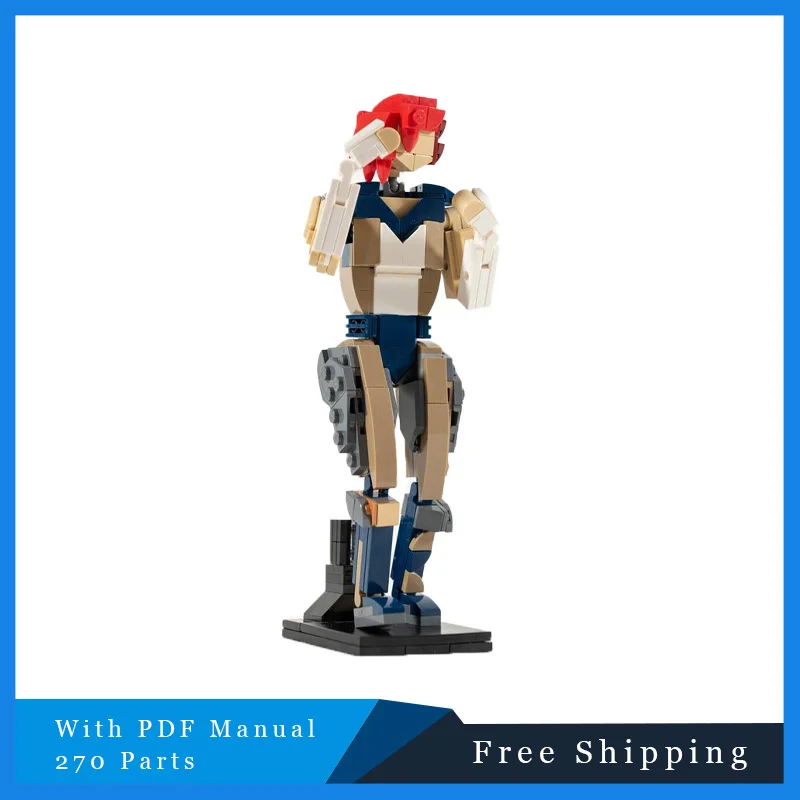 

270 шт. MOC Building Block Red Hair Аниме Action Brickheadz DIY Модель Развивающие игрушки для мальчиков и девочек Идеальные праздничные подарки