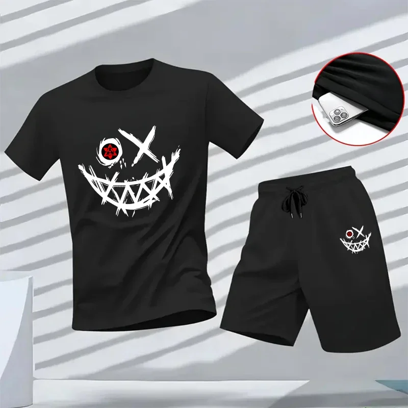 

2026 New in Men's Set Summer Daily Casual Fashion Cotton T-shirt & Sport Shorts Urban Trend Short Sleeve Outfit Jogger Tracksuit