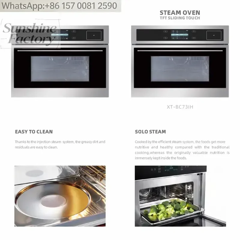 High-end Appliances 53L 2150w TFT Display Touch Control 9 Function Built-in Steam Ovens