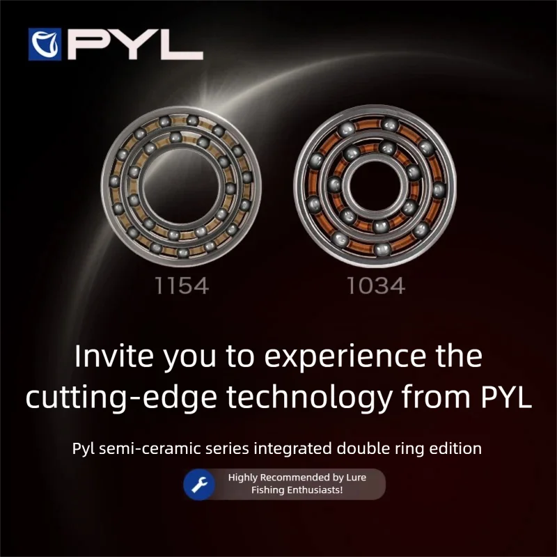 PYL SII Double Semi Ceramic Ball Bearing - AKS Ceramic Balls, 95H Rustproof for Fishing Reel Repair DIY Modification & Upgrade