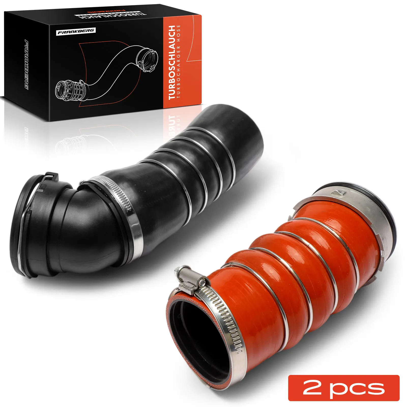 Frankberg 2x Tuyau d'admission d'air turbo pour X5 E70 X6 E71 E72 xDrive30d Bj 2008 Diesel 11617796291 82238