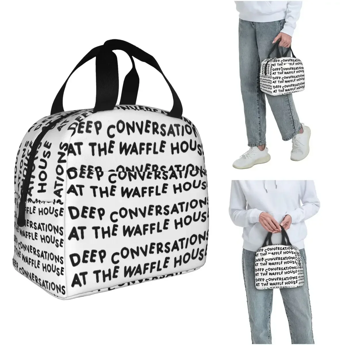 Waffle House Jonas Brothers Insulated Lunch Bag for Women Children Portable Food Boxes Thermal Lunch Box Tote