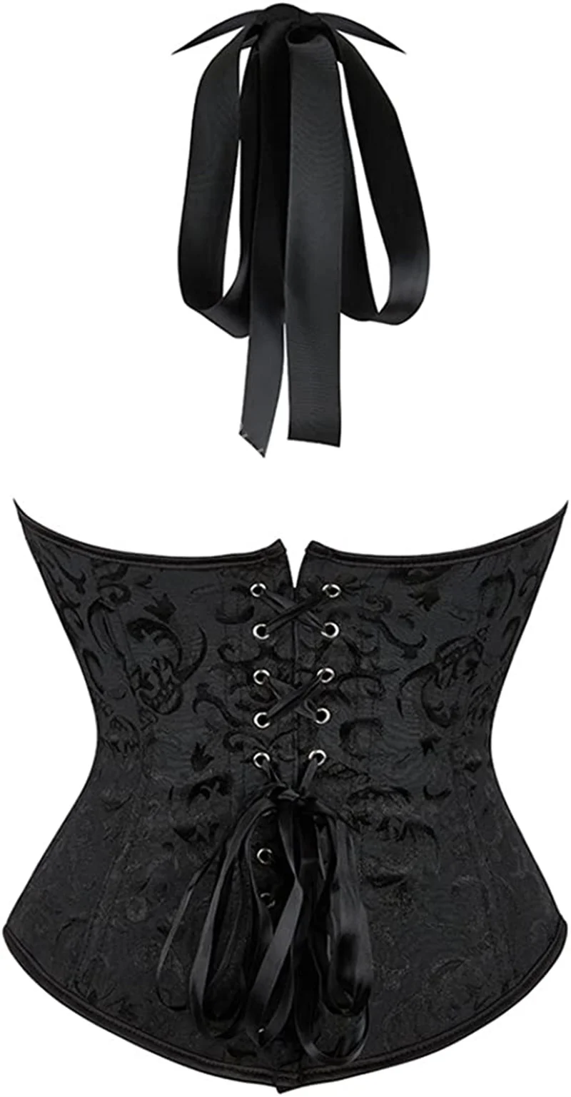 Sapubonva Underbust Corset with Straps Top Plus Size Embroidery Vest Overbust Corselet Gothic Women Vintage Lingerie Sexy Korset