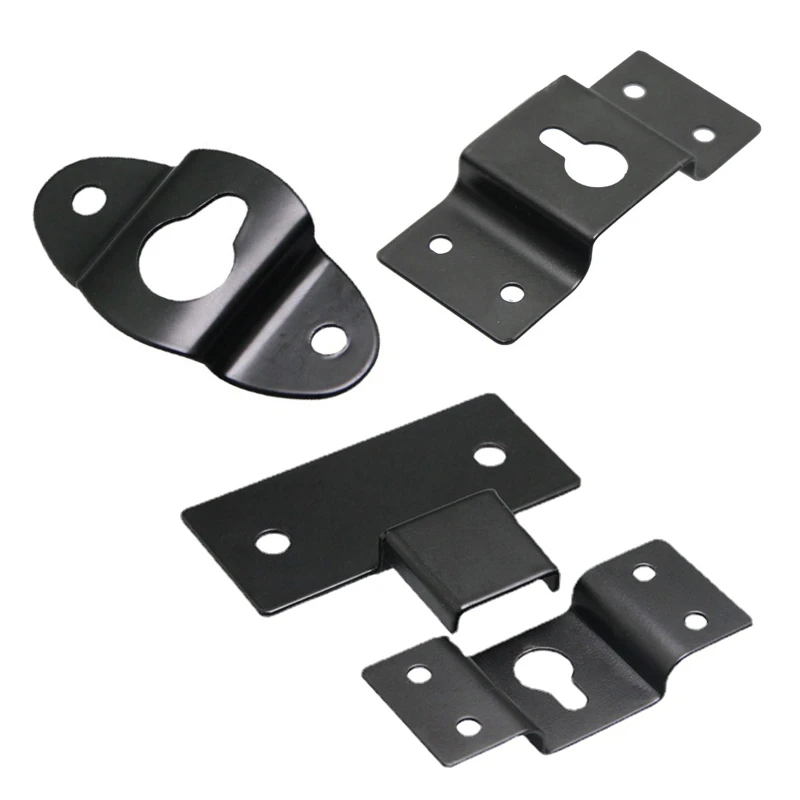 

573A Metal Speaker Brackets Stand Black Wall Mount Iron Hook Hanger Plate for Speaker Surround Sound Bracket Easy to Install