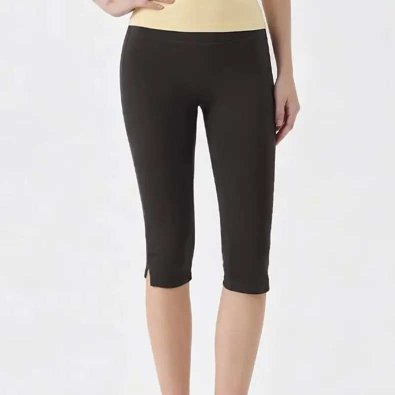 Women's Bare Feel High Waist Butt Lifting Yoga Leggings Stretchy Seven Eighths Tight Fitness Running Training Workout Pants