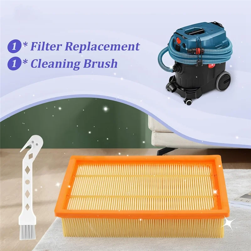 A02V-Flat Pleated Filter Kit For Gas 35 L, M SFC, AFC Professional Vacuum Cleaner