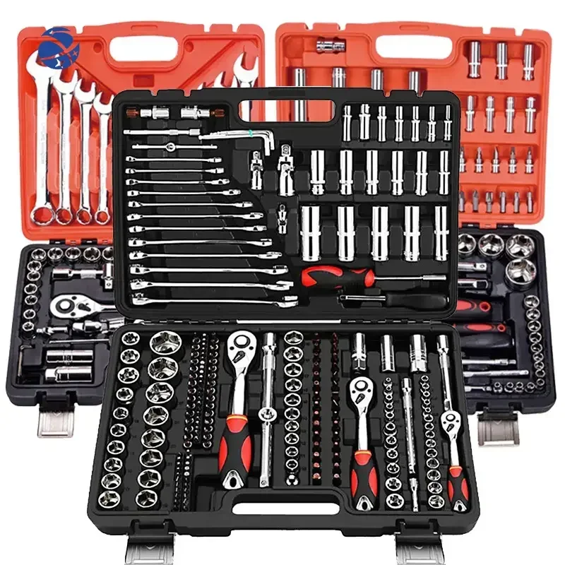 Wholesale 216PCS Portable Heavy Duty Car Repair Tool Box Hardware Tools Wrench Long Socket Wrench Set