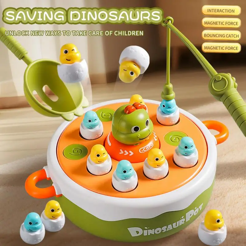 

Fishing Board Game For Kids Bouncing Dinosaur Fishing Game Toys Electronic Board Game For Educational Learning Interactive Toy