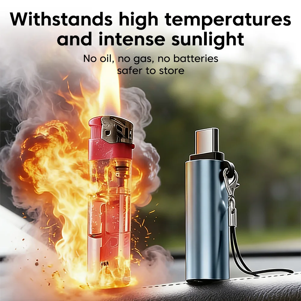 Type C Mini Portable Cigarette Lighter Air Blowing Phone Cigarette Lighter Safety USB C Lighter Adapter For iPhone 17 Samsung